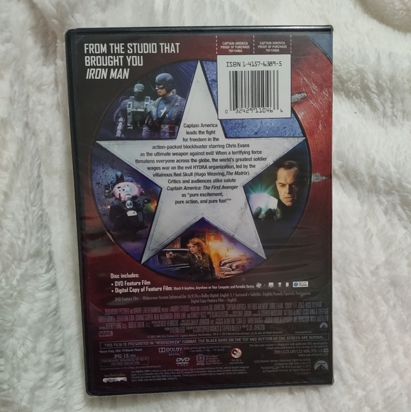 NWT Captain America The First Avenger DVD - Picture 2 of 4